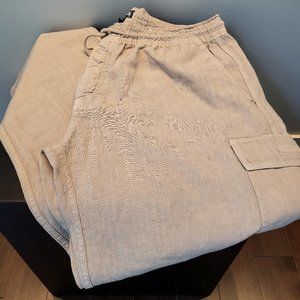 Vilebrequin men's linen tan cargo pants size XXL- for big and tall men